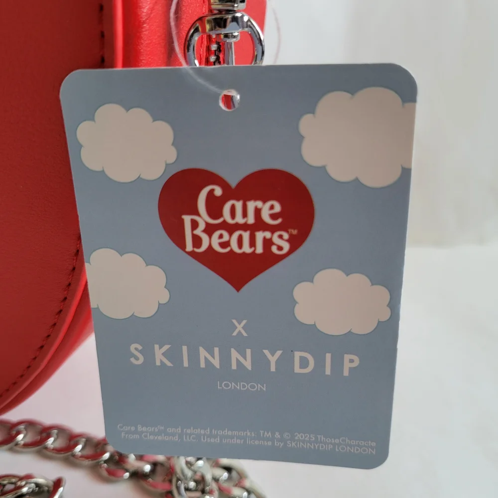 Care Bears x Skinnydip London Red Crossbody Bag with Chain Straps NWT - Picture 2 of 12